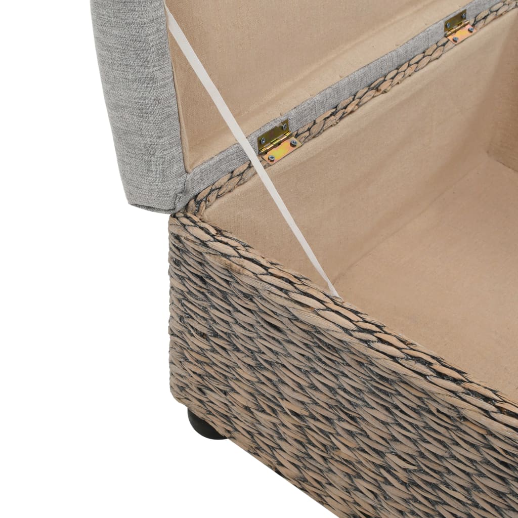 Ottoman Seegras 65×65×40 cm Grau