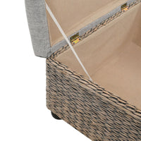 Thumbnail for Ottoman Seegras 65×65×40 cm Grau