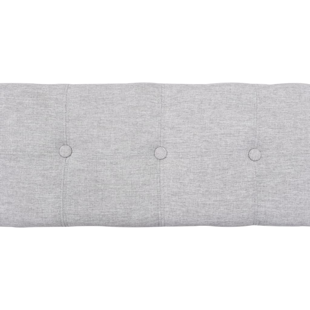 Sitzbank mit 3 Körben Seegras 105×40×42 cm Grau