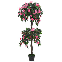 Thumbnail for Künstliche Rhododendron-Pflanze mit Topf 155 cm Grün und Rosa