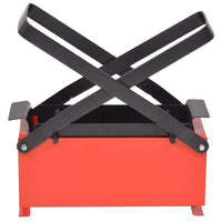Thumbnail for Papierbrikettpresse Stahl 34 x 14 x 14 cm Schwarz und Rot