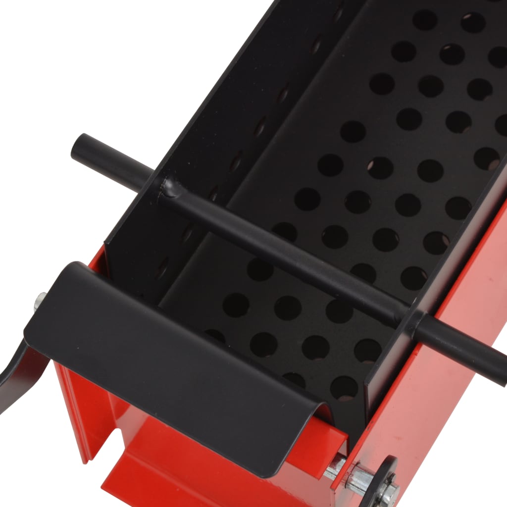 Papierbrikettpresse Stahl 34 x 14 x 14 cm Schwarz und Rot