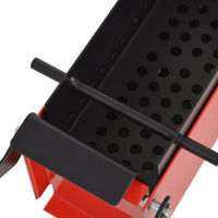 Thumbnail for Papierbrikettpresse Stahl 34 x 14 x 14 cm Schwarz und Rot