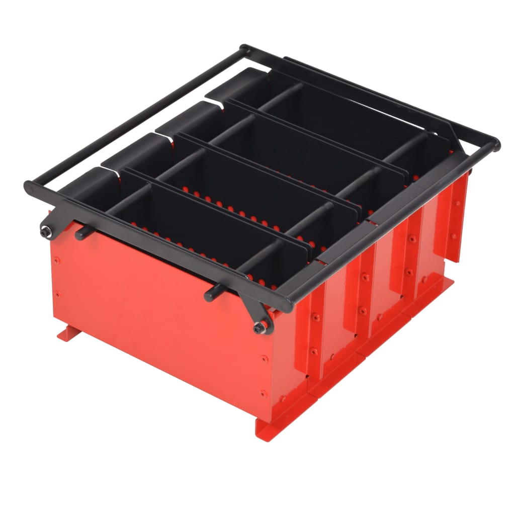 Papierbrikettpresse Stahl 38 x 31 x 18 cm Schwarz und Rot