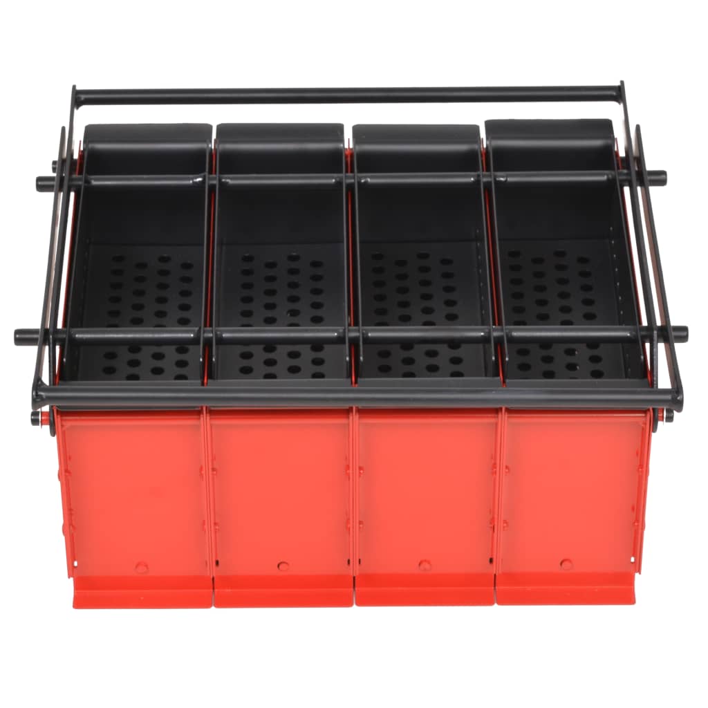 Papierbrikettpresse Stahl 38 x 31 x 18 cm Schwarz und Rot