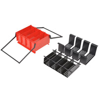 Thumbnail for Papierbrikettpresse Stahl 38 x 31 x 18 cm Schwarz und Rot