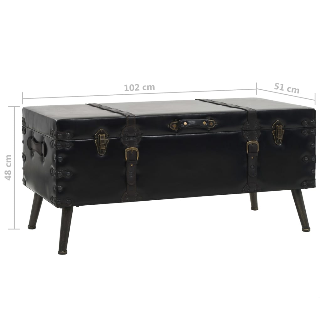 Couchtisch MDF und Stahl 102 x 51 x 48 cm