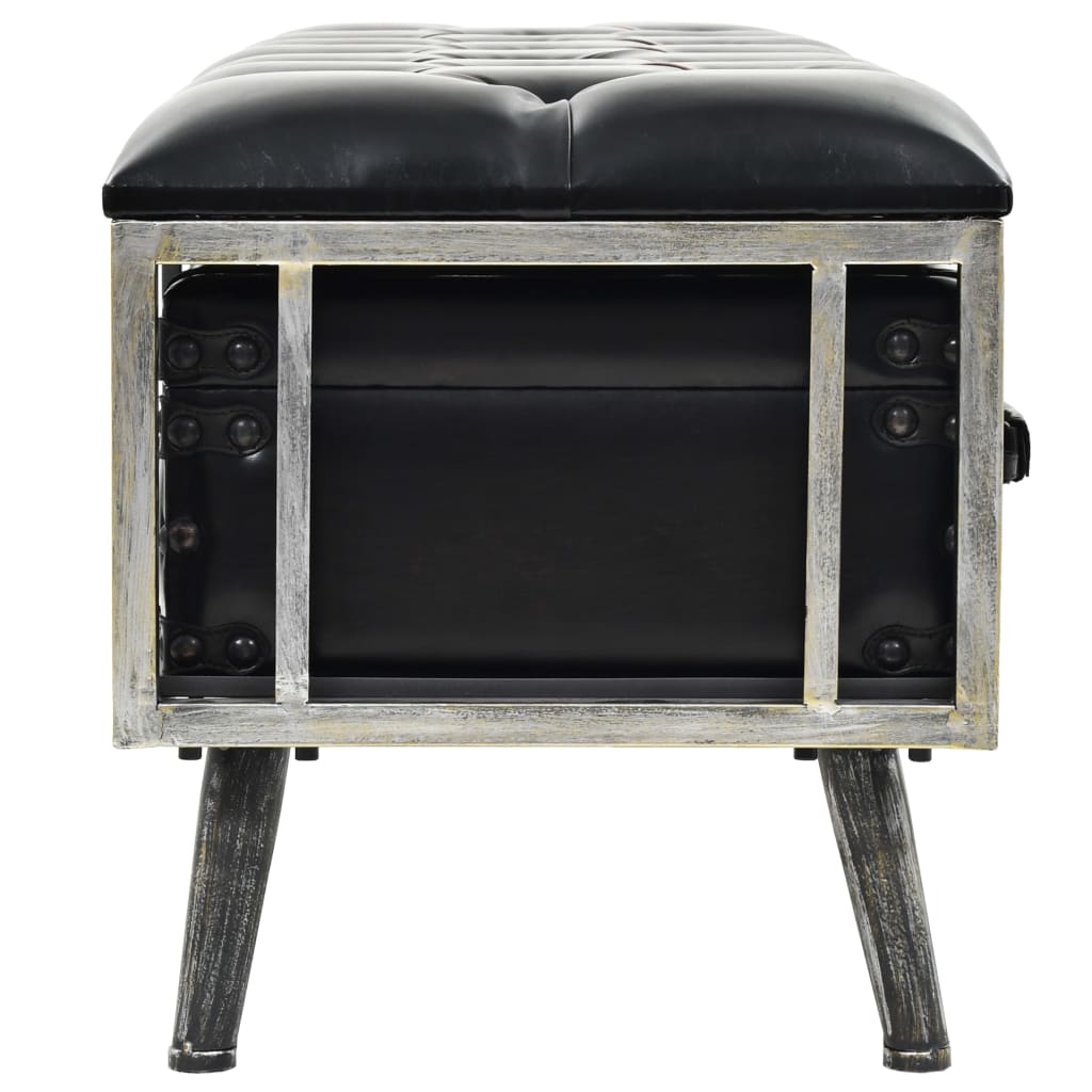 Aufbewahrungsbank MDF und Kunstleder 120 x 41 x 46,5 cm