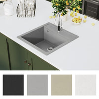 Thumbnail for Granit-Küchenspüle Einzelbecken Grau