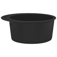 Thumbnail for Granitspüle Einzelbecken Rund Schwarz