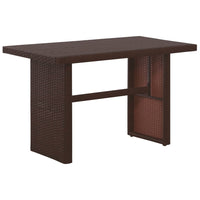 Thumbnail for 3-tlg. Bistro-Set mit Auflagen Poly Rattan Braun