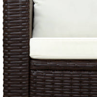 Thumbnail for 3-tlg. Bistro-Set mit Auflagen Poly Rattan Braun
