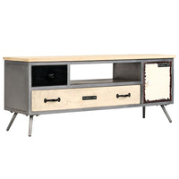 Thumbnail for TV-Schrank Mangoholz Massiv und Stahl 120 x 30 x 45 cm