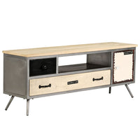 Thumbnail for TV-Schrank Mangoholz Massiv und Stahl 120 x 30 x 45 cm