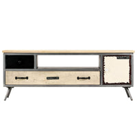 Thumbnail for TV-Schrank Mangoholz Massiv und Stahl 120 x 30 x 45 cm