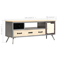 Thumbnail for TV-Schrank Mangoholz Massiv und Stahl 120 x 30 x 45 cm