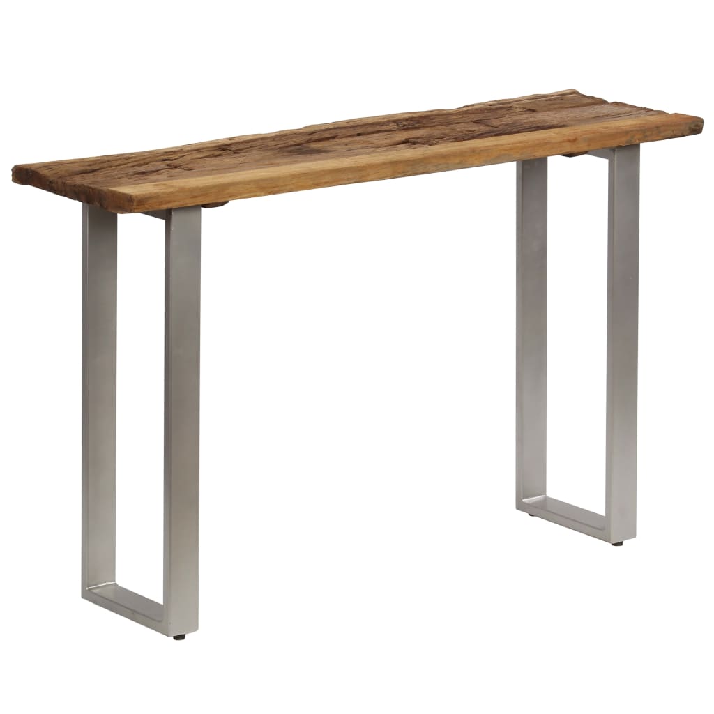 Konsolentisch Altholz und Stahl 120×35×76 cm