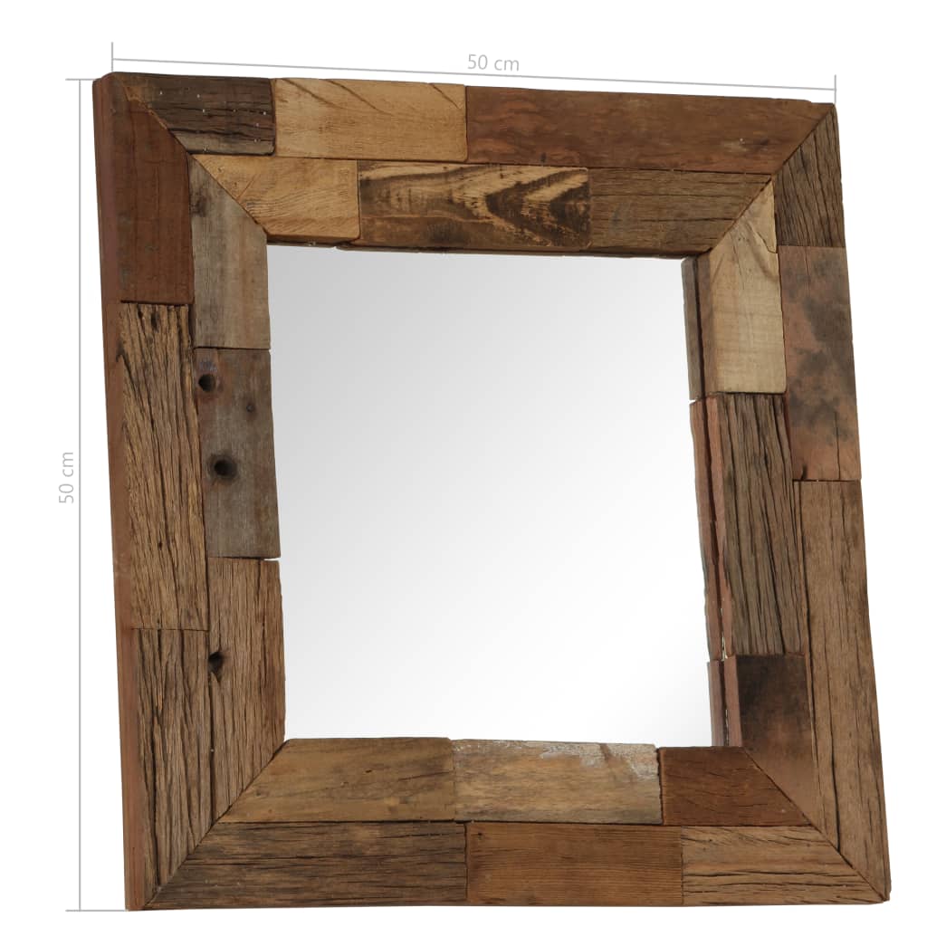 Spiegel Altholz 50×50 cm