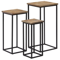 Thumbnail for Beistelltisch-Set 3-tlg. Recyceltes Teak