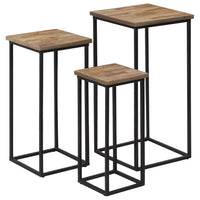 Thumbnail for Beistelltisch-Set 3-tlg. Recyceltes Teak