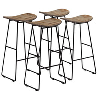 Thumbnail for Barhocker 4 Stk. Altholz Teak