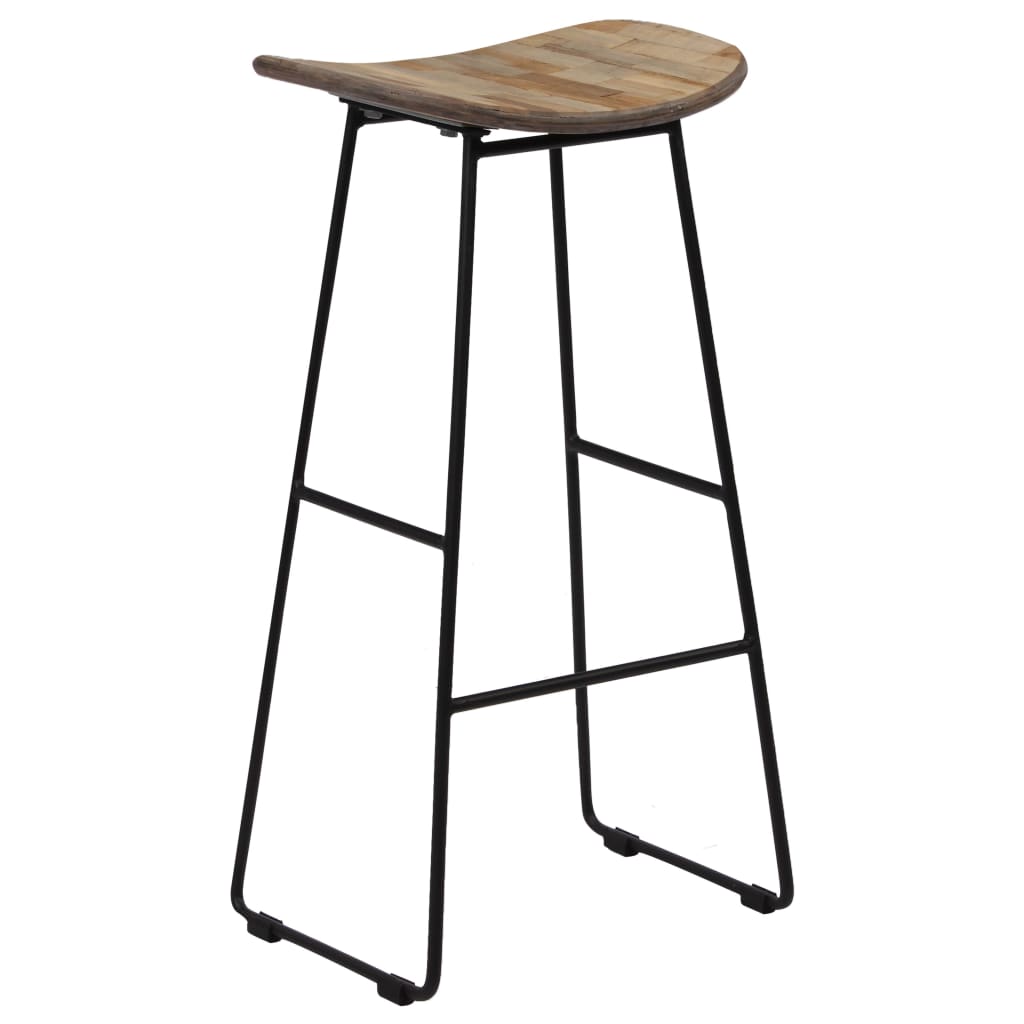 Barhocker 4 Stk. Altholz Teak
