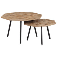 Thumbnail for Couchtisch-Set 2-tlg. Sechseckig Recyceltes Teak