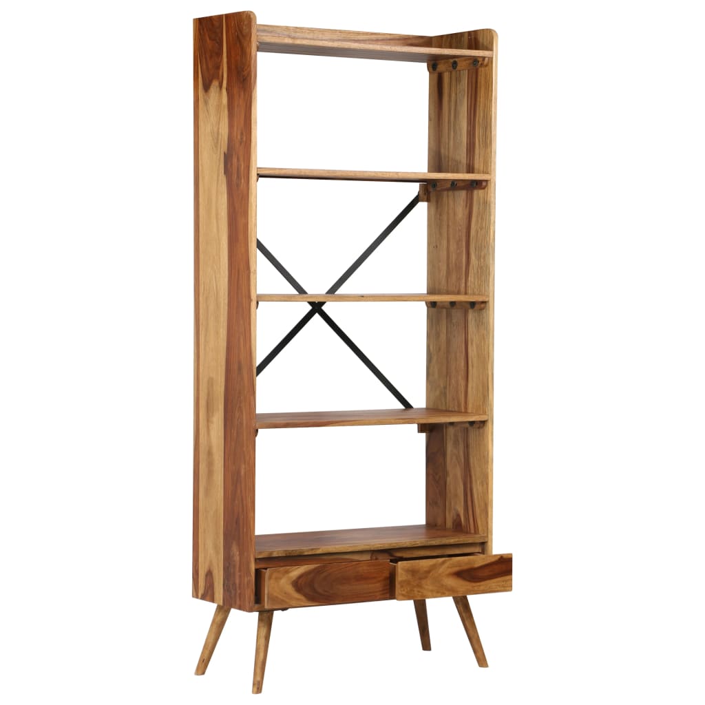 Bücherregal Massivholz 75 x 30 x 170 cm