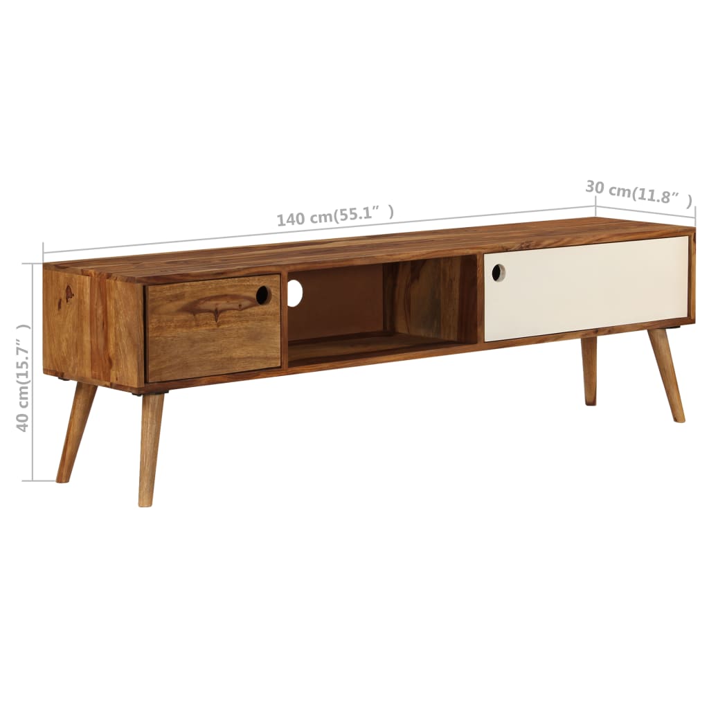 TV-Schrank 140x30x40 cm Massivholz