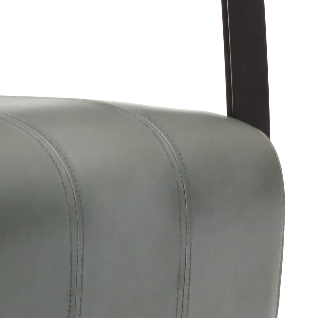 Sessel Grau Echtleder