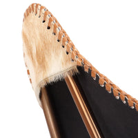 Thumbnail for Butterfly-Sessel Braun und Weiß Echtes Ziegenleder