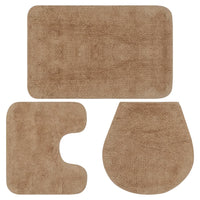 Thumbnail for Badematten-Set 3-tlg. Stoff Beige