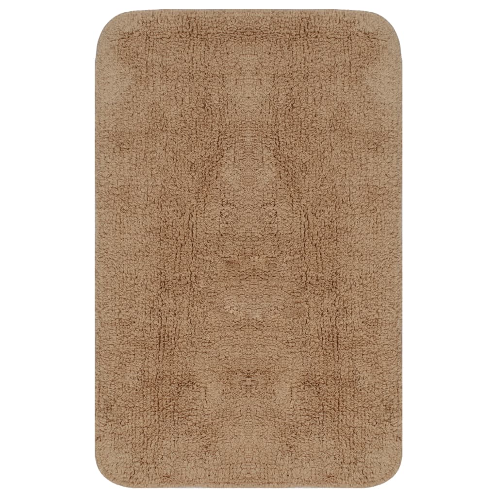 Badematten-Set 3-tlg. Stoff Beige