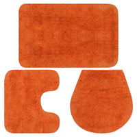 Thumbnail for Badematten-Set 3-tlg. Stoff Orange