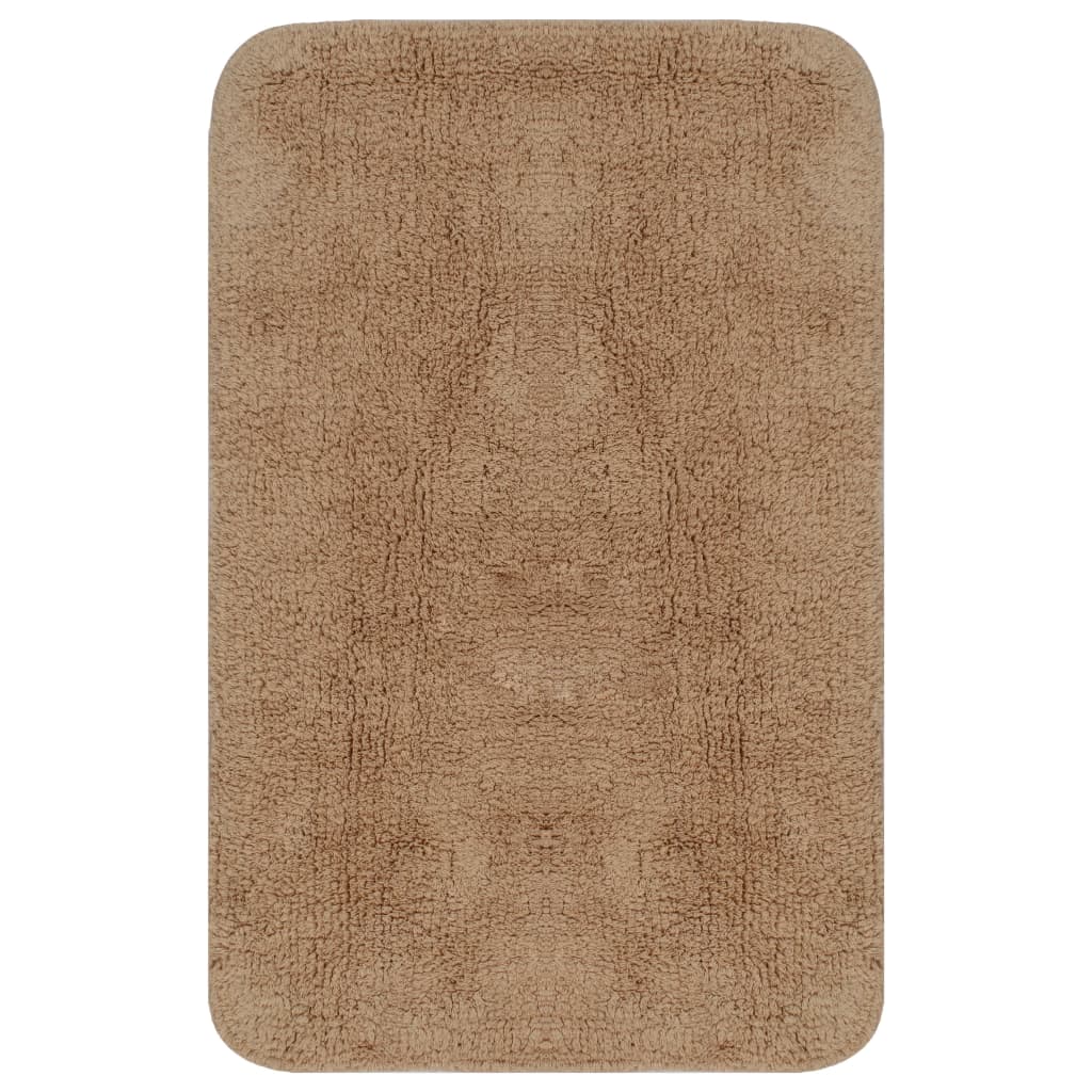 Badematten-Set 2-tlg. Stoff Beige