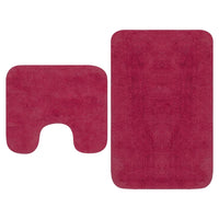 Thumbnail for Badematten-Set 2-tlg. Stoff Fuchsia