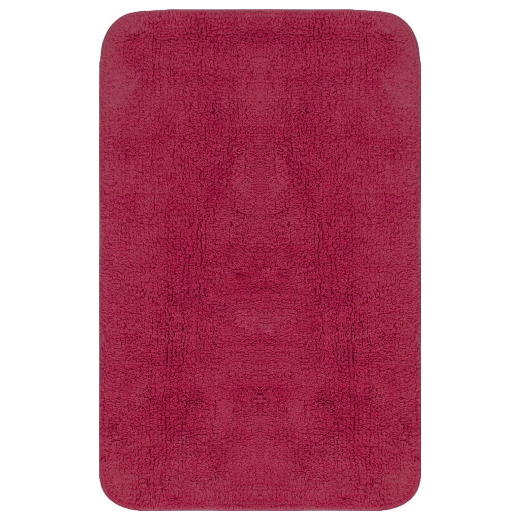 Badematten-Set 2-tlg. Stoff Fuchsia