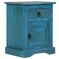 Thumbnail for Nachttisch Massivholz Mango 40x30x50 cm Blau