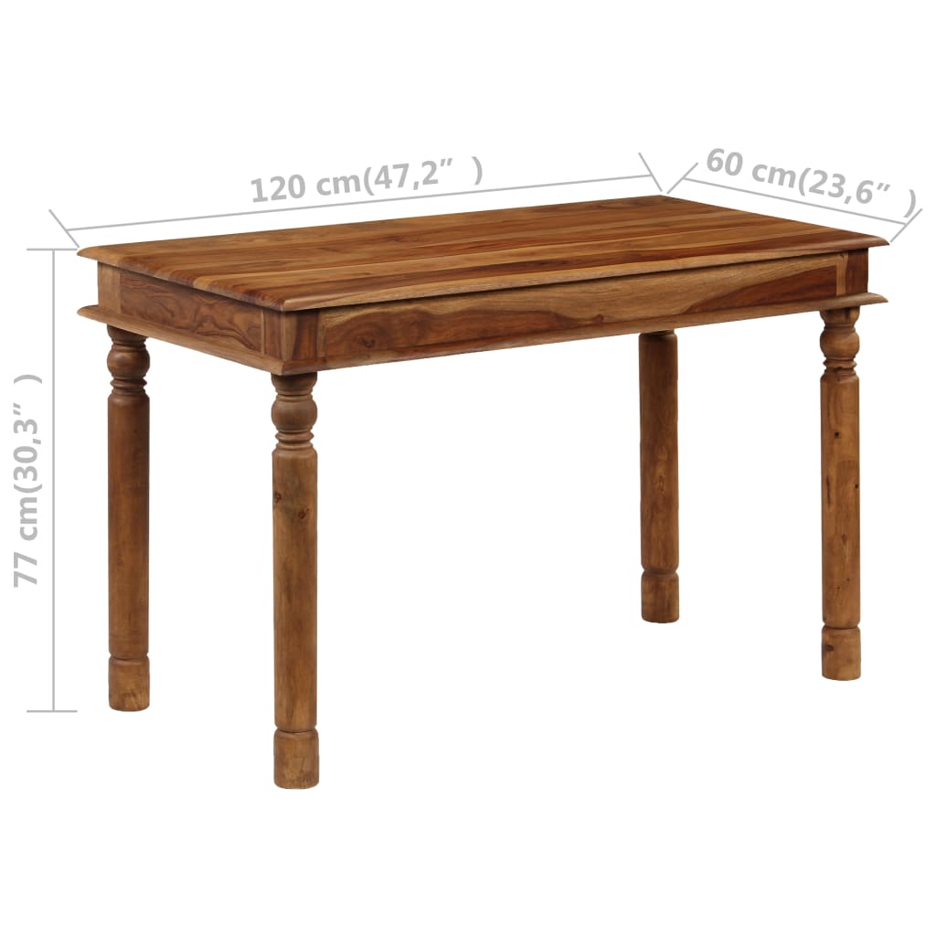 Esszimmertisch Massivholz 120 x 60 x 77 cm