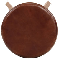 Thumbnail for Barhocker 2 Stk. Echtleder und Akazien-Massivholz