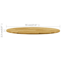 Thumbnail for Tischplatte Eichenholz Massiv Rund 23 mm 700 mm