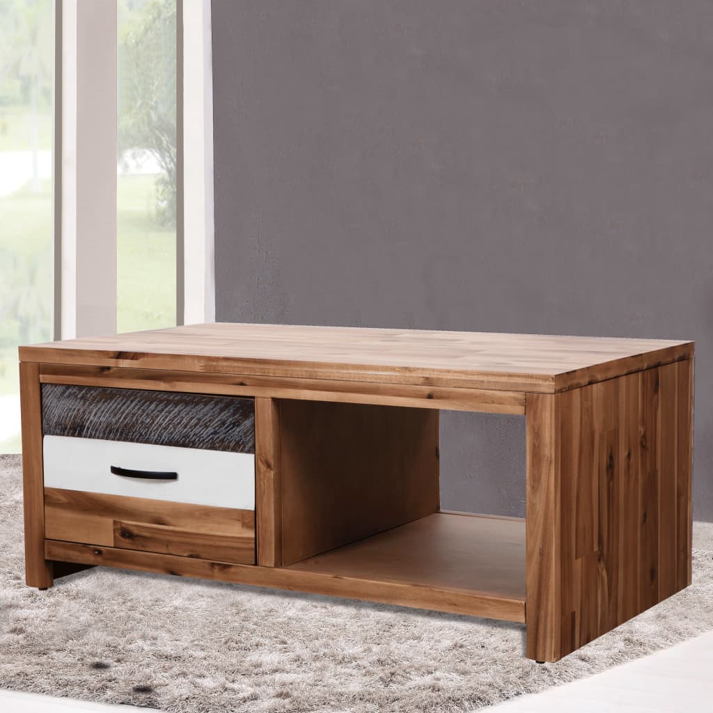 Couchtisch Akazie Massivholz 90x50x37,5 cm