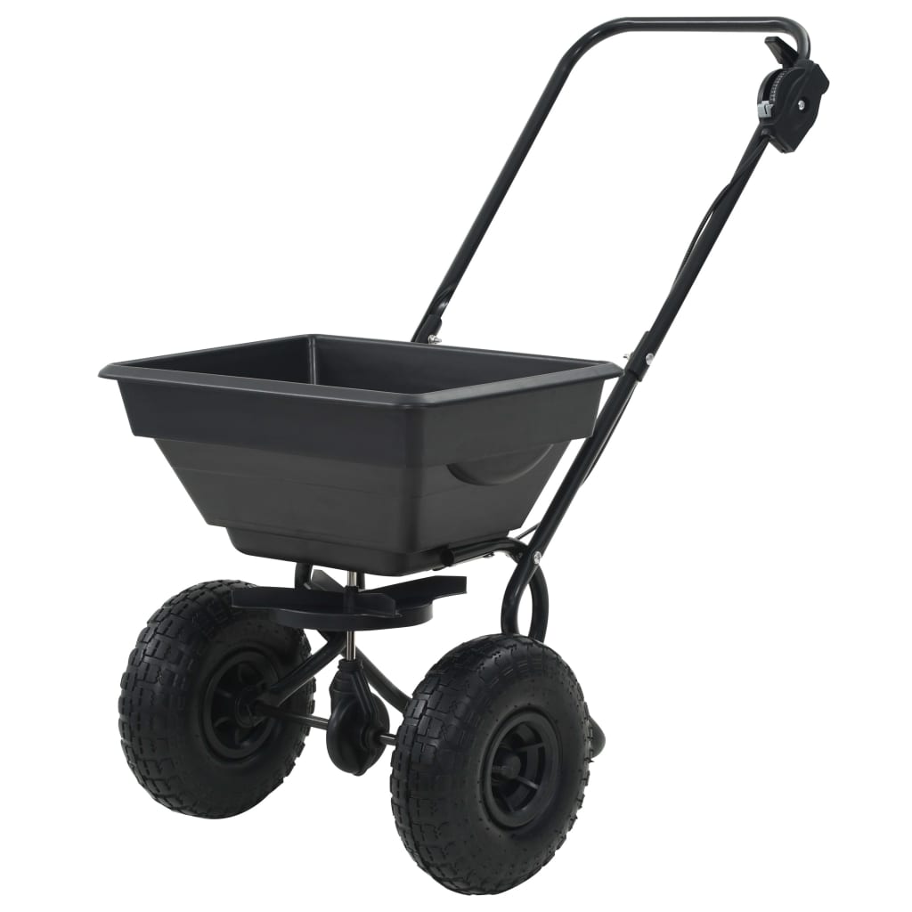 Handstreuwagen Salzstreuer PVC und Stahl 92x46x70 cm 15 L