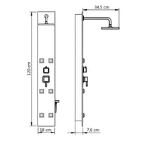 Thumbnail for Duschpaneel Glas 18×42,1×120 cm Schwarz
