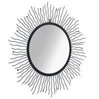 Thumbnail for Wandspiegel Sonnenform 80 cm Schwarz