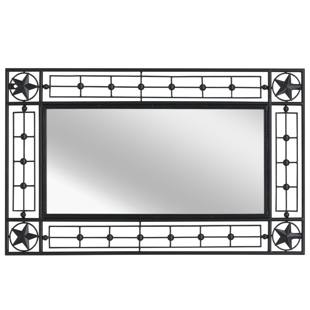 Wandspiegel Rechteckig 50 x 80 cm Schwarz