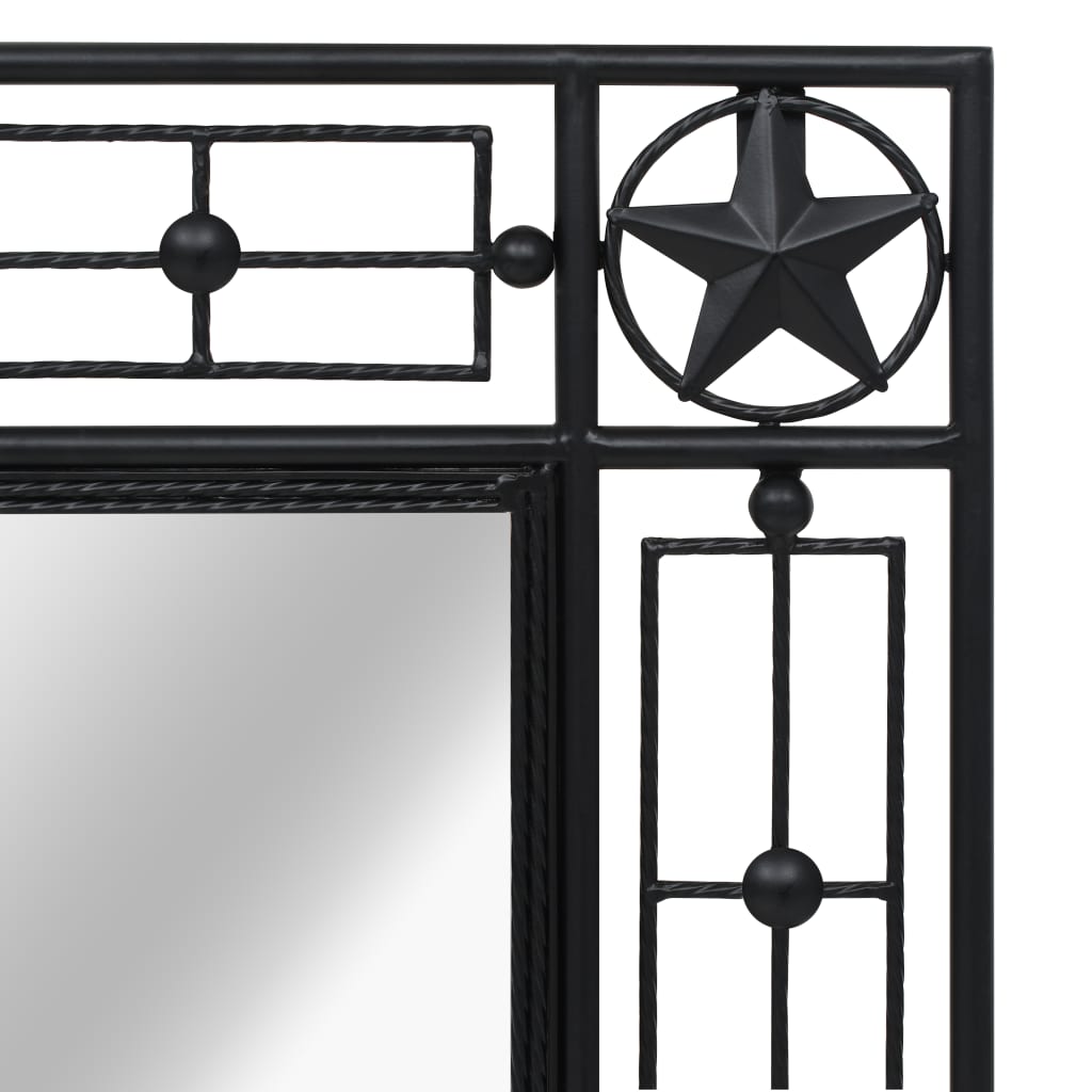Wandspiegel Rechteckig 50 x 80 cm Schwarz