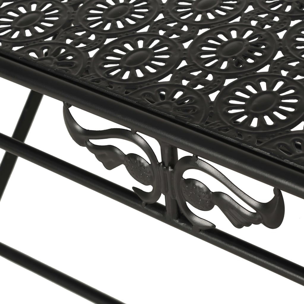 Couchtisch Klappbar Vintage-Stil Metall 100x50x45 cm Schwarz