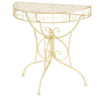 Thumbnail for Beistelltisch Vintage-Stil Halbrund Metall 72 x 36 x 74 cm Gold