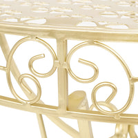 Thumbnail for Beistelltisch Vintage-Stil Halbrund Metall 72 x 36 x 74 cm Gold